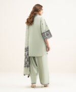Lawn Green Embroidered 3 Piece Suit - Image 3