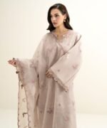 Lawn Embroidered Pink 3 Piece Suit