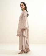 Lawn Embroidered Pink 3 Piece Suit - Image 3