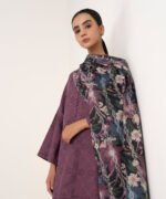Lawn Printed Purple Three Piece Suit - Image 2