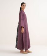 Lawn Printed Purple Three Piece Suit - Image 3