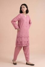 2 Piece - Embroidered Suit - PE26-167 - Image 3