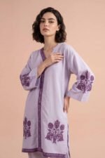 2 Piece - Embroidered Suit - PE26-170 - Image 3