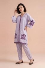 2 Piece - Embroidered Suit - PE26-170 - Image 5