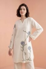 2 Piece - Embroidered Suit - PE26-174 - Image 2