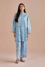 2 Piece - Printed Embroidered Suit - PE26-204 - Image 3