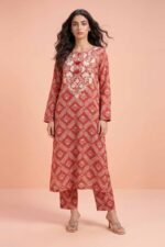 2 Piece - Embroidered Suit - PE26-210 - Image 5