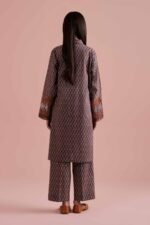 2 Piece - Printed Embroidered Suit - PE26-211 - Image 6