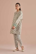 2 Piece - Printed Embroidered Suit - PE26-214 - Image 3