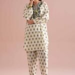 2 Piece - Printed Embroidered Suit - PE26-215