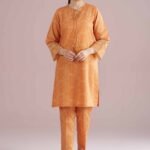 2 Piece - Printed Embroidered Suit - PE26-218