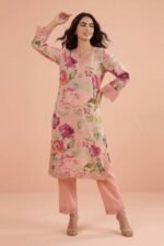 2 Piece - Printed Embroidered Suit - PE26-228 - Image 4