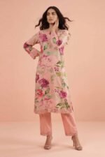 2 Piece - Printed Embroidered Suit - PE26-228 - Image 3