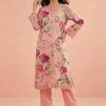 2 Piece - Printed Embroidered Suit - PE26-228