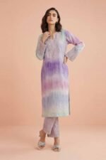 2 Piece - Printed Embroidered Suit - PE26-229 - Image 4