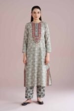 2 Piece - Printed Embroidered Suit - PE26-250 - Image 5