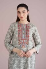 2 Piece - Printed Embroidered Suit - PE26-250 - Image 2