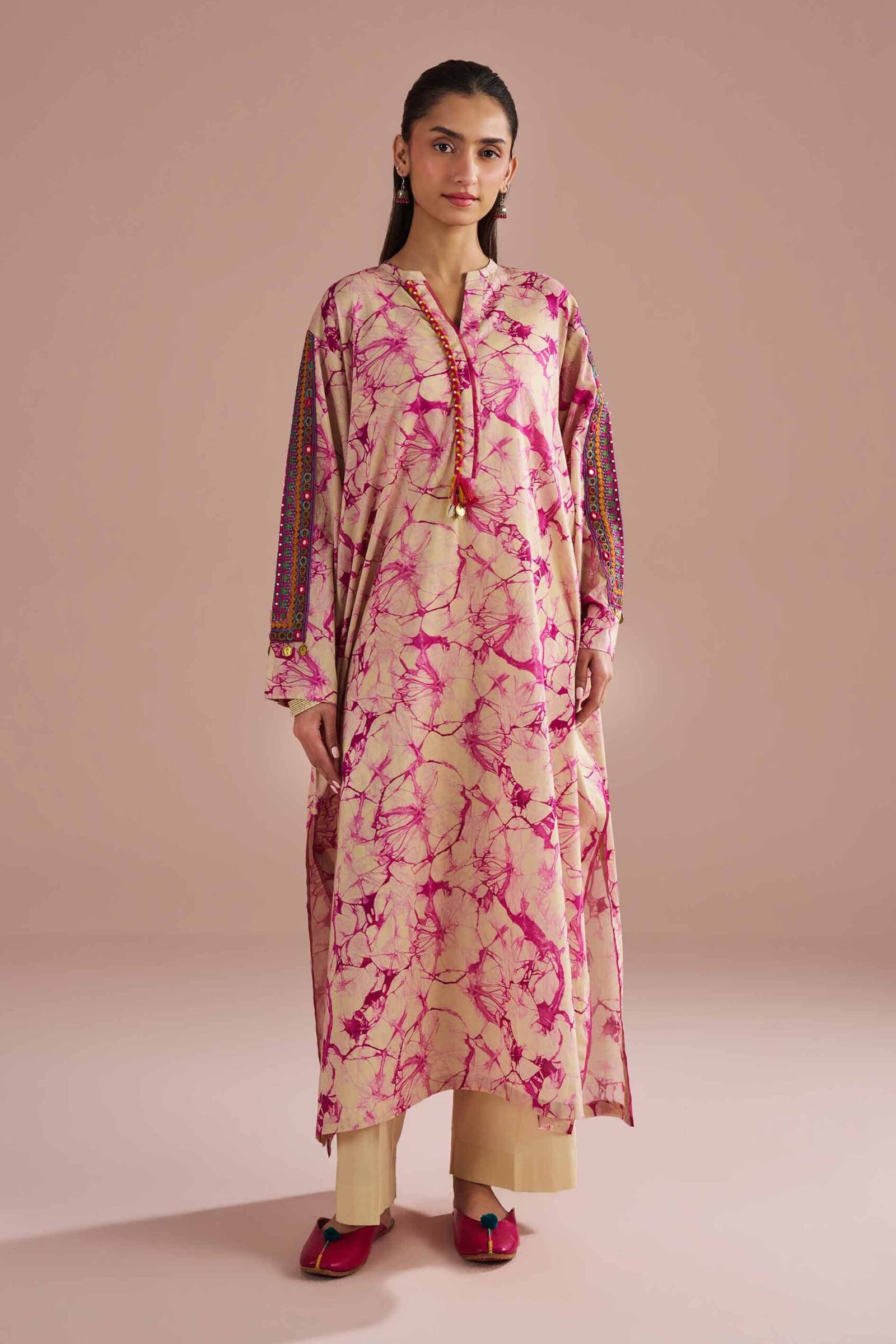 PE26-253-_9-1.jpg 2 Piece - Printed Embroidered Suit - PE26-253 - Image 1