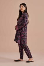 2 Piece - Printed Embroidered Suit - PE26-27 - Image 4