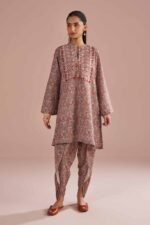 2 Piece - Printed Embroidered Suit - PE26-28 - Image 4