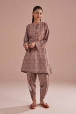 2 Piece - Printed Embroidered Suit - PE26-28