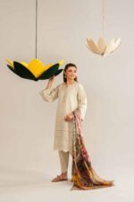 3 Piece - Embroidered Suit - PE26-288 - Image 3