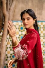 3 Piece - Embroidered Suit - PE26-293 - Image 5