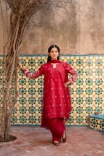 3 Piece - Embroidered Suit - PE26-293 - Image 6