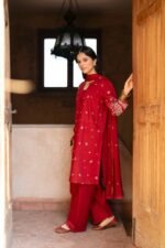 3 Piece - Embroidered Suit - PE26-293 - Image 3