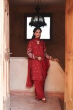 3 Piece - Embroidered Suit - PE26-293 - Image 4