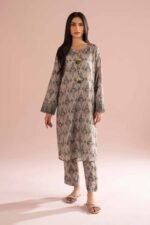 2 Piece - Printed Embroidered Suit - PE26-30 - Image 4