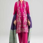 3 Piece - Embroidered Suit - PE26-308