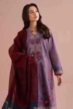 3 Piece - Embroidered Suit - PE26-309 - Image 2