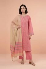 3 Piece - Embroidered Suit - PE26-312 - Image 3