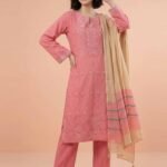 3 Piece - Embroidered Suit - PE26-312