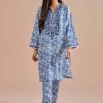 2 Piece - Printed Embroidered Suit - PE26-32