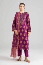 3 Piece - Printed Embroidered Suit - PE26-337