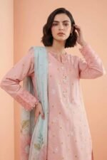 3 Piece - Embroidered Suit - PE26-338 - Image 5