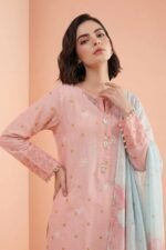 3 Piece - Embroidered Suit - PE26-338 - Image 2