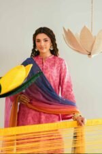 3 Piece - Printed Embroidered Suit - PE26-339 - Image 5