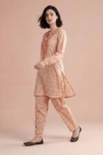 2 Piece - Printed Embroidered Suit - PE26-348 - Image 3