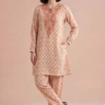 2 Piece - Printed Embroidered Suit - PE26-348