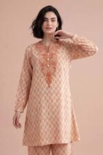 2 Piece - Printed Embroidered Suit - PE26-348 - Image 5