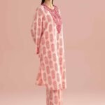 2 Piece - Printed Embroidered Suit - PE26-351