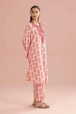 2 Piece - Printed Embroidered Suit - PE26-351