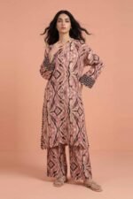 2 Piece - Printed Embroidered Suit - PE26-352 - Image 3