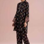 2 Piece - Printed Embroidered Suit - PE26-417