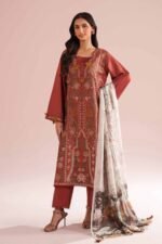 3 Piece - Embroidered Suit - PE26-63 - Image 6