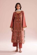 3 Piece - Embroidered Suit - PE26-63 - Image 4