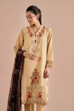 3 Piece - Embroidered Suit - PE26-67 - Image 5